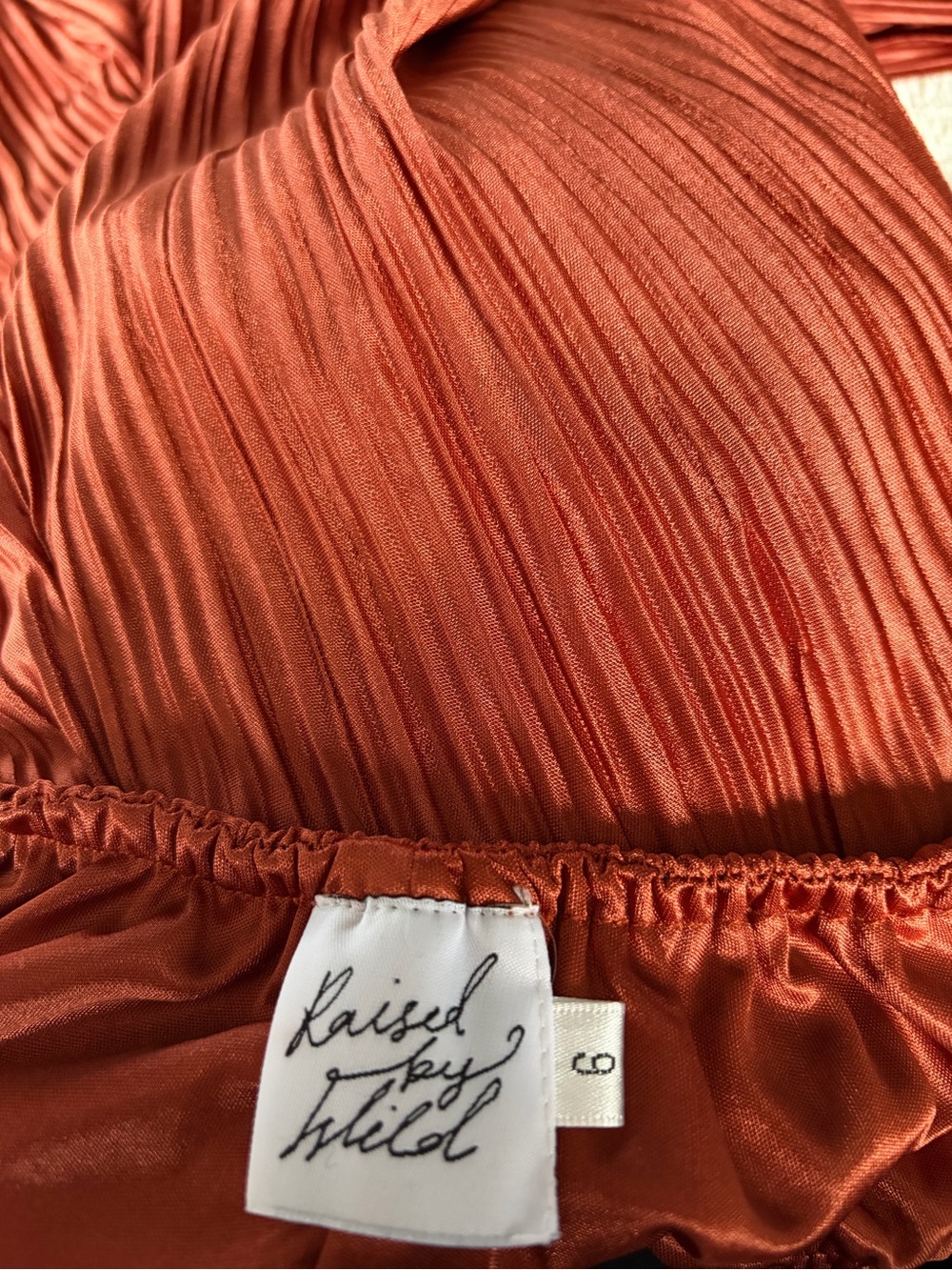 Rust Pleated High-Low Romper Dress - Picture 5 of 5